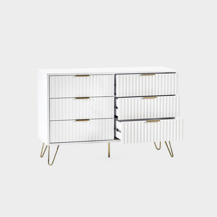Mira Chest White 6 Drawer
