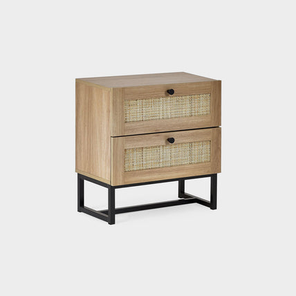 Philippa Bedside Oak 2 Drawer