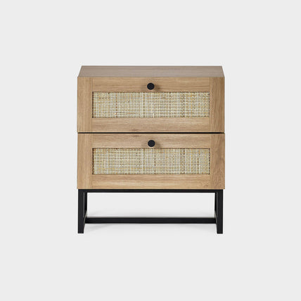 Philippa Bedside Oak 2 Drawer