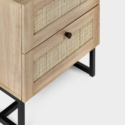 Philippa Bedside Oak 2 Drawer
