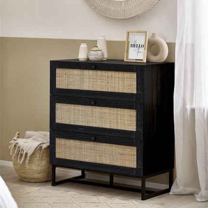 Philippa Chest Black 3 Drawer
