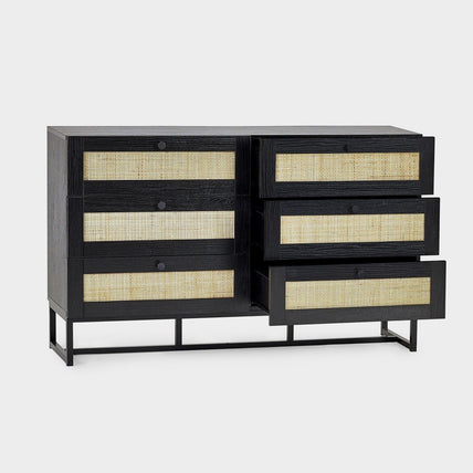 Philippa Chest Black 6 Drawer