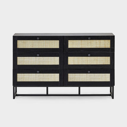 Philippa Chest Black 6 Drawer