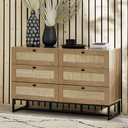 Philippa Chest Oak 6 Drawer