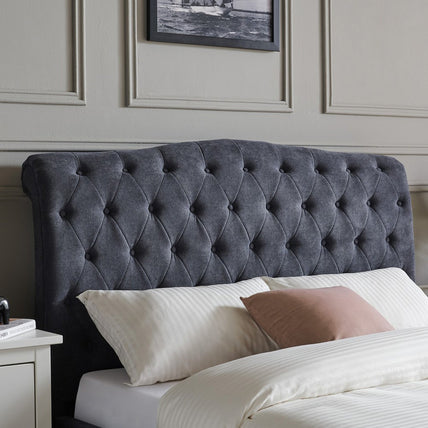 Rosa Bed Frame King Dark Grey