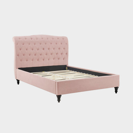Rosa Bed Frame King Pink
