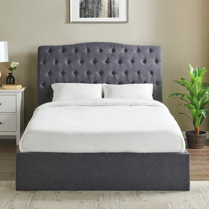 Rosa Storage Bed Frame King Dark Grey