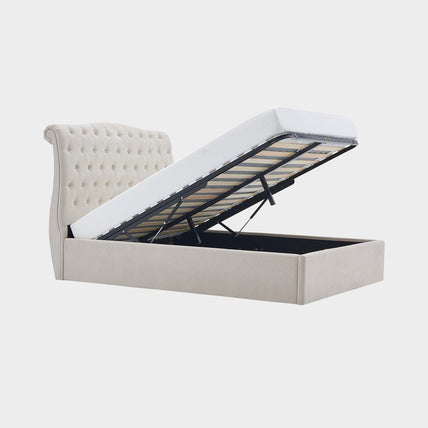 Rosa Storage Bed Frame King Natural