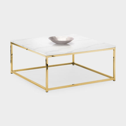 Skye Coffee Table White Marble/Gold