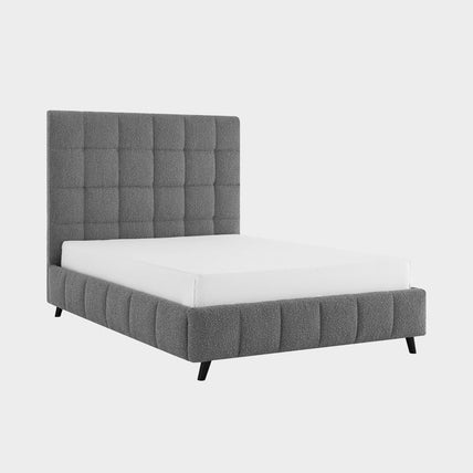 Starla Bed Frame King Grey Boucle