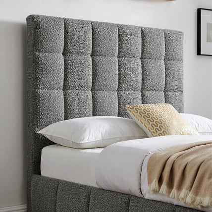 Starla Storage Bed Frame King Grey Boucle