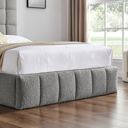 Starla Storage Bed Frame King Grey Boucle