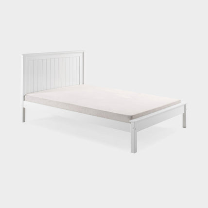 Taurus Bed Frame Double White Low Footend