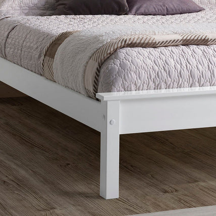 Taurus Bed Frame King White Low Footend