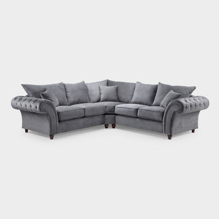 Windsor Fullback Sofa Grey Large Corner