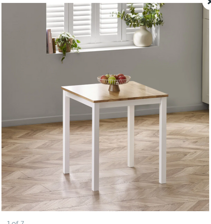 Levity Small Dining Table Natural/White