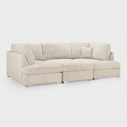 Carnaby Sofa Boucle Beige U Shape Corner
