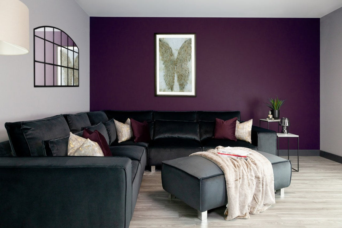 large sleek corner sofa with pillows