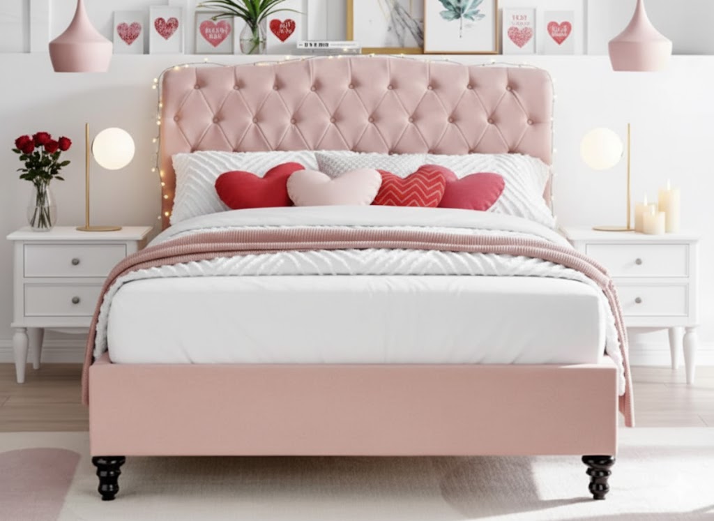 Valentine’s Day Bedroom Refresh: Romantic Bedding & Furniture Ideas