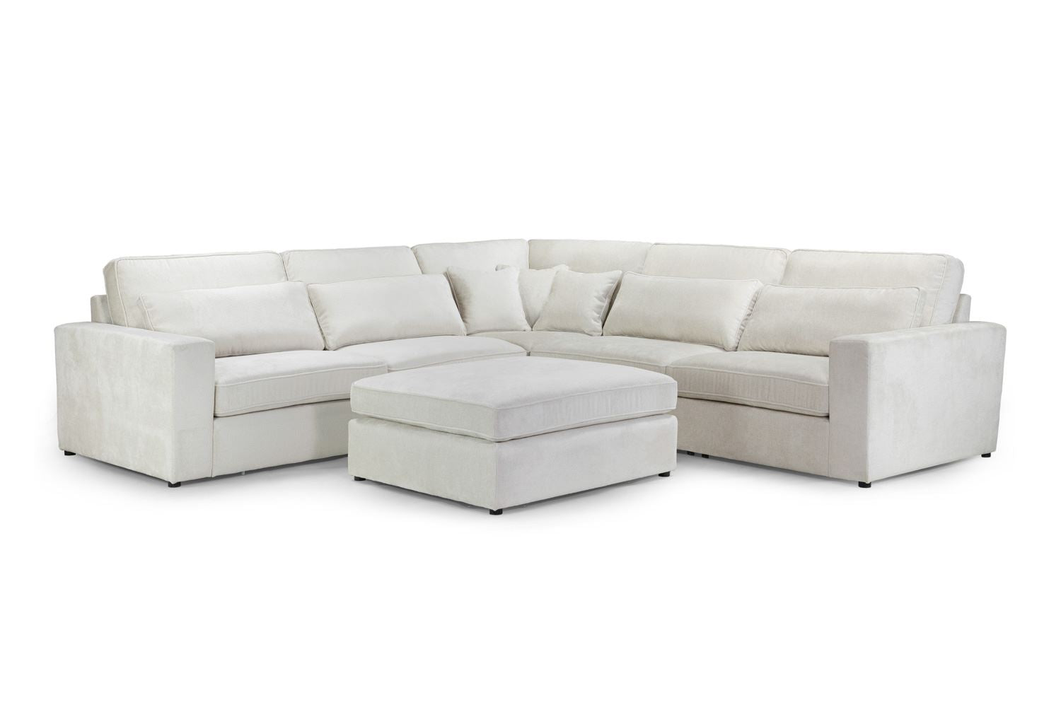 Kiana Modular Sofa Ivory Left Hand Arm Piece