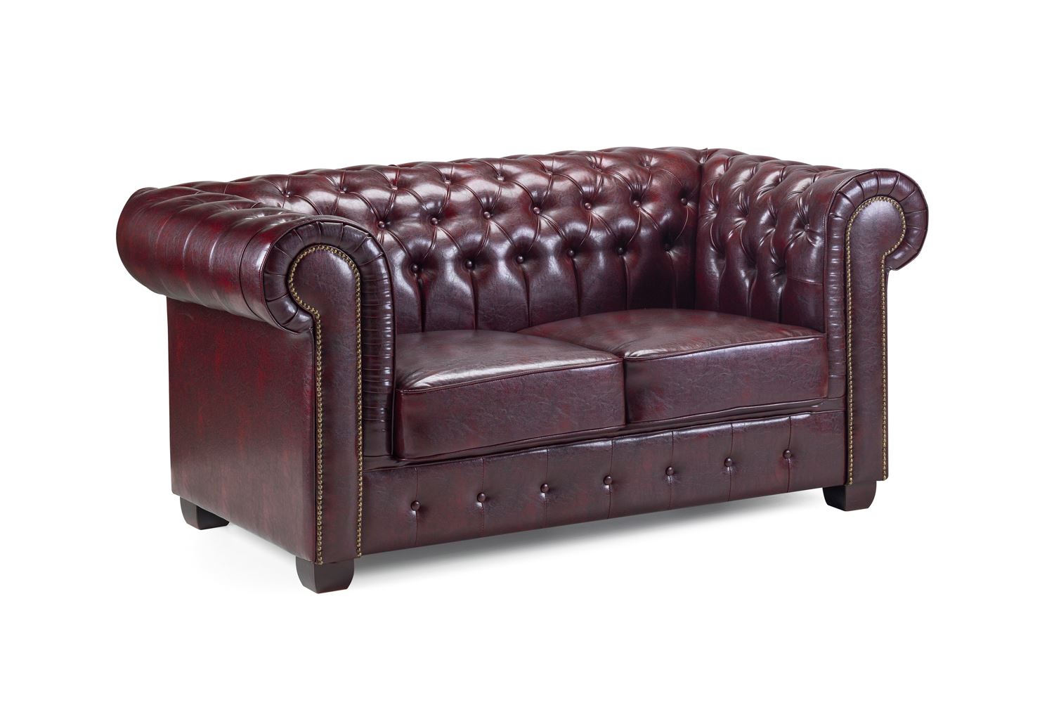 Chesterfield Sofa Oxblood Red 2 Seater