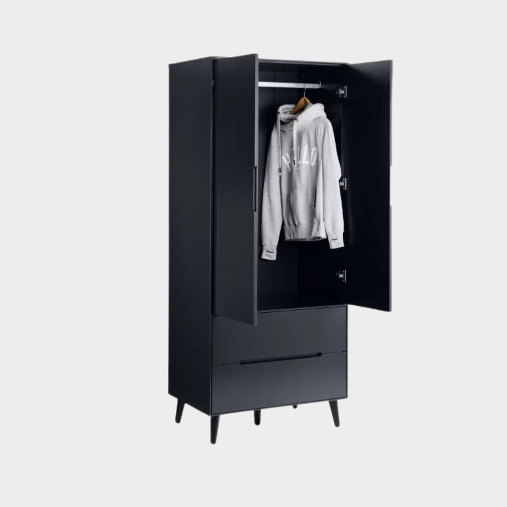 Alicia Wardrobe 2 Door 2 Drawer Anthracite