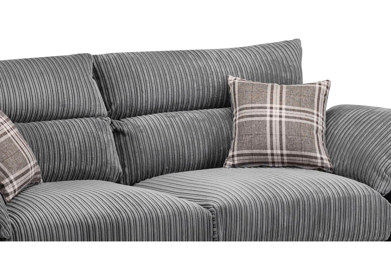 Logan Sofa Black/Grey 3 Seater