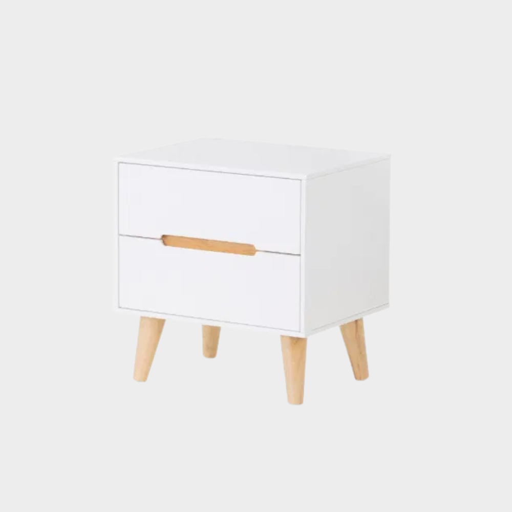 Alicia Bedside 2 Drawer White