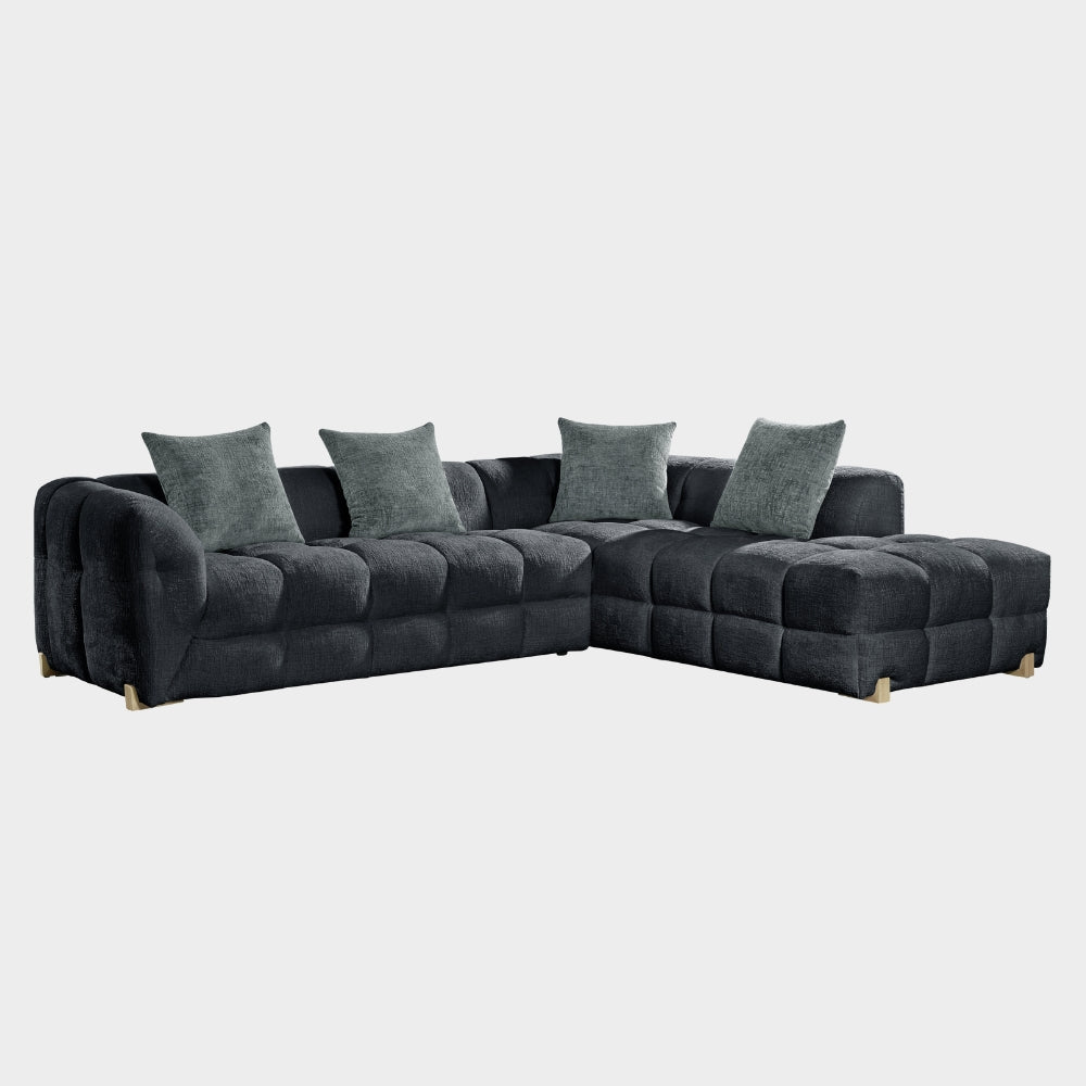 Genoa Sofa Charcoal Right Hand Corner