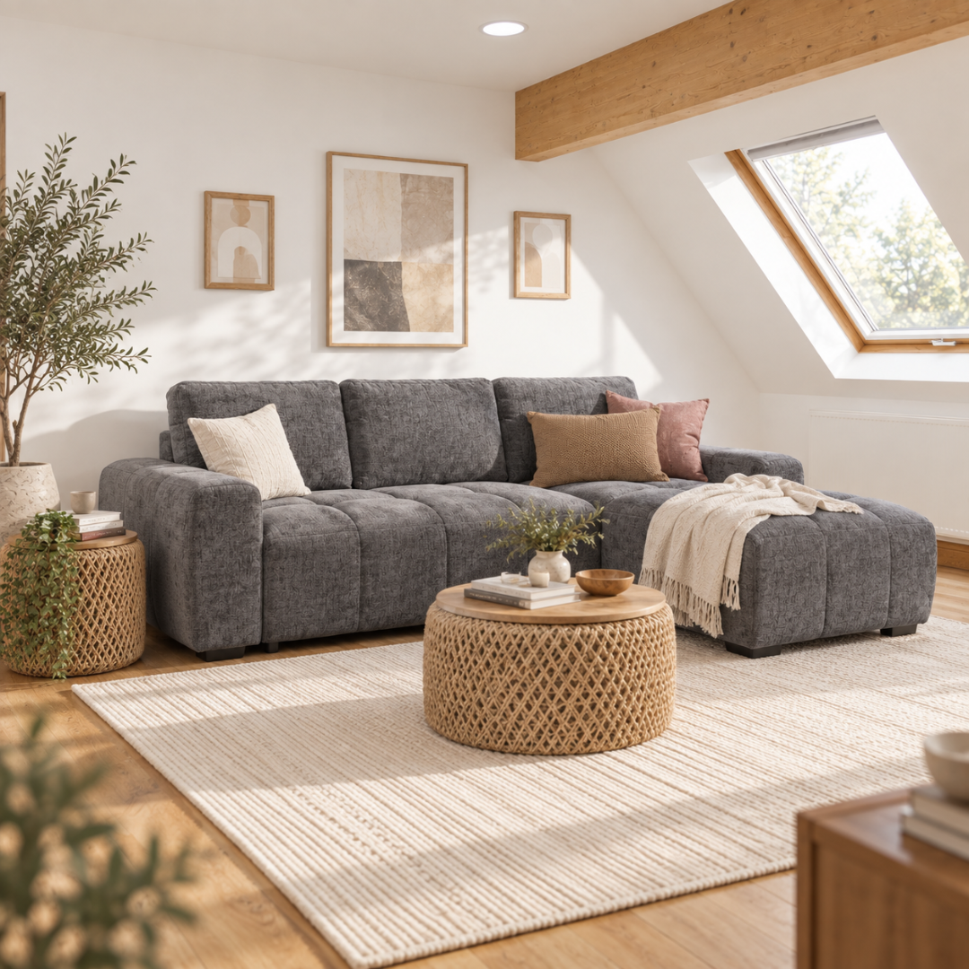 Lora Sofa Bed Graphite Right Hand Facing Corner