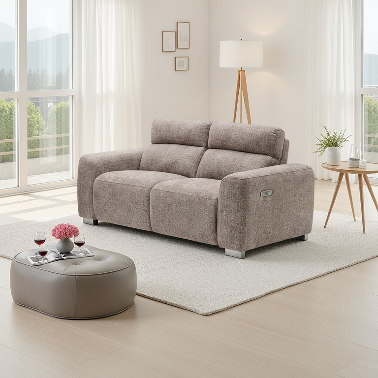 Toronto Electric Recliner Beige 2 Seater
