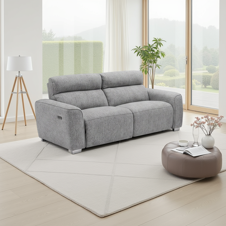 Toronto Electric Recliner Grey 3 Seater