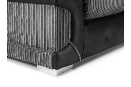 Logan Sofa Black/Grey 3 Seater