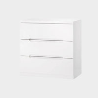 Manhattan Chest 3 Drawer High Gloss White