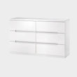 Manhattan Chest 6 Drawer High Gloss White