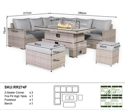 Hastings Grey Garden Set