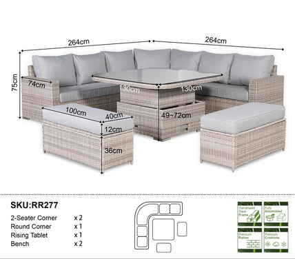 Richmond Grey Garden Set