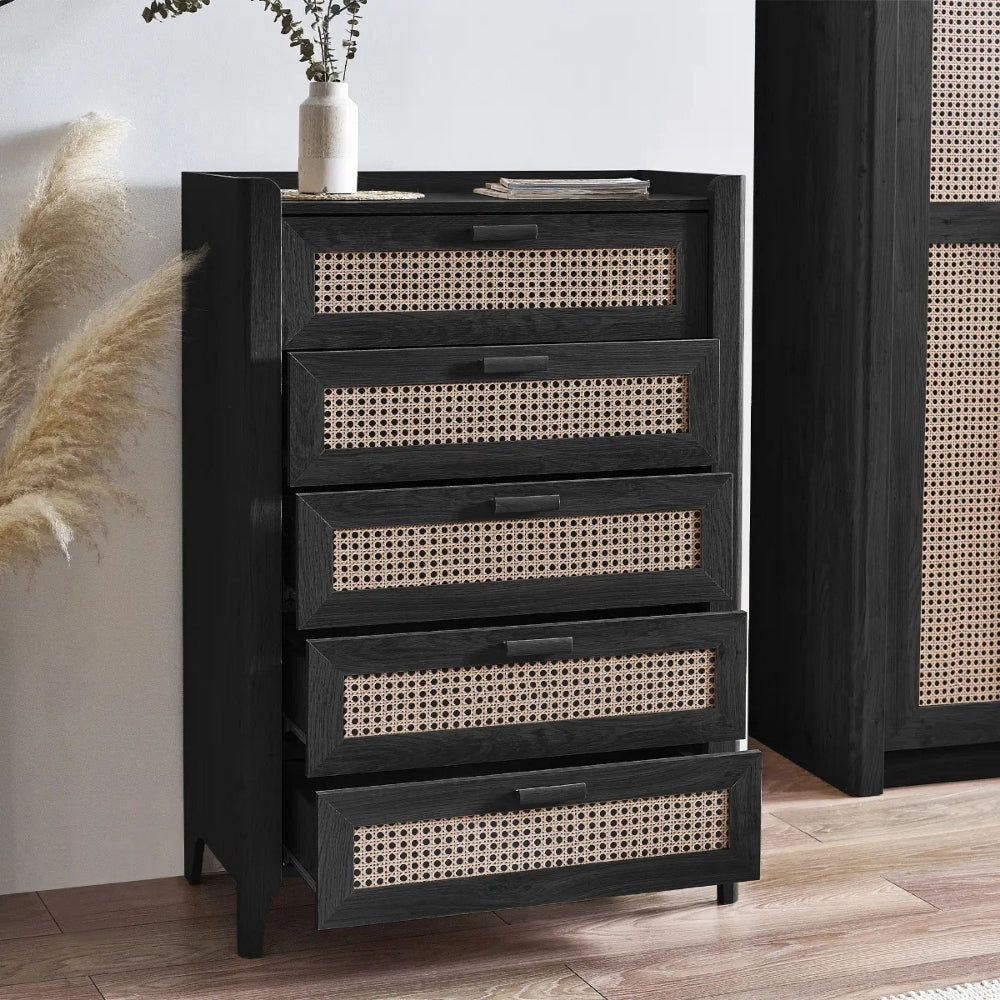 Sunny Chest 5 Drawer Black