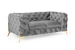 Chelsea Chesterfield Sofa Grey 2 Seater