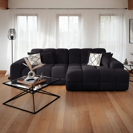 Jacob Sofa Black Right Hand Facing Corner