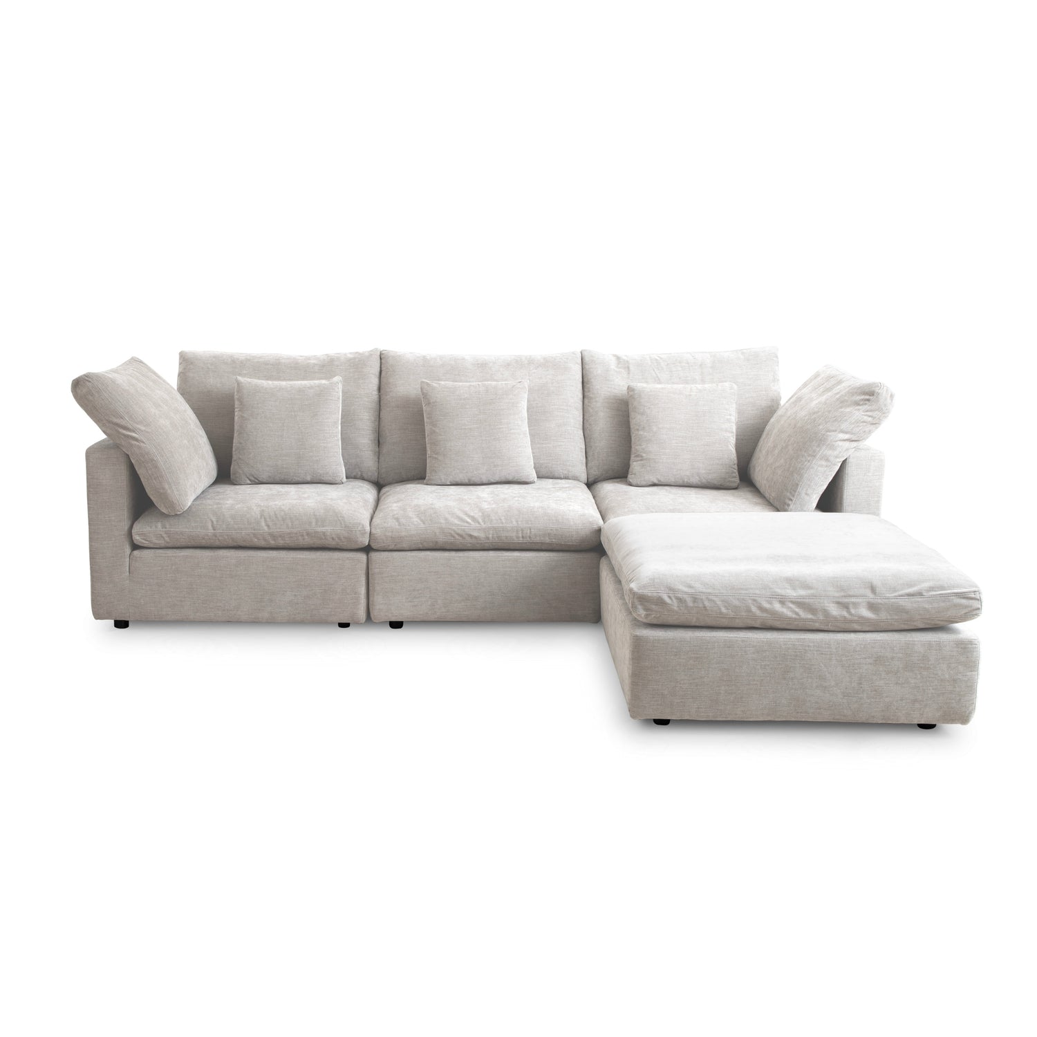 Lotus Feather Sofa Beige Modular Corner