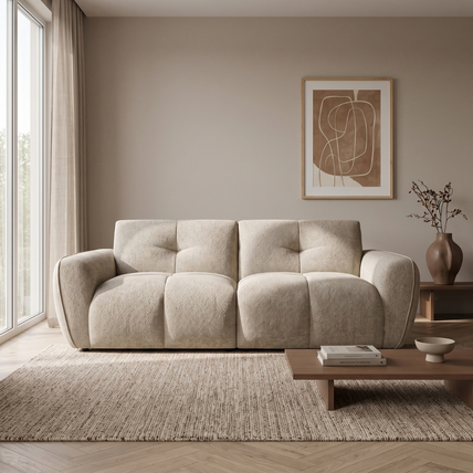 Amara Sofa Mocha 3 Seater