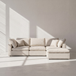 Lotus Feather Sofa Beige Modular Corner