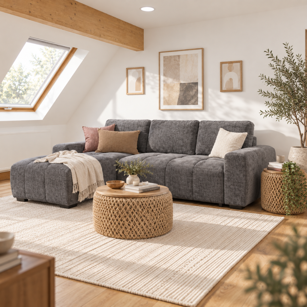 Lora Sofa Bed Graphite Left Hand Facing Corner
