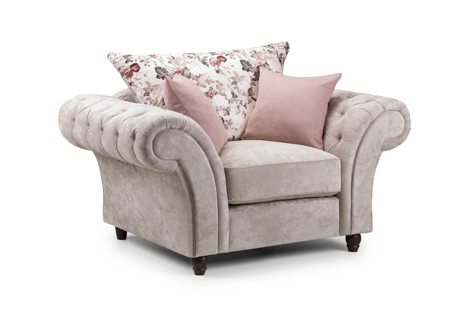 Roma Chesterfield Sofa Beige Armchair