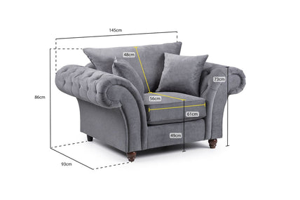 Windsor Fullback Sofa Stone Armchair