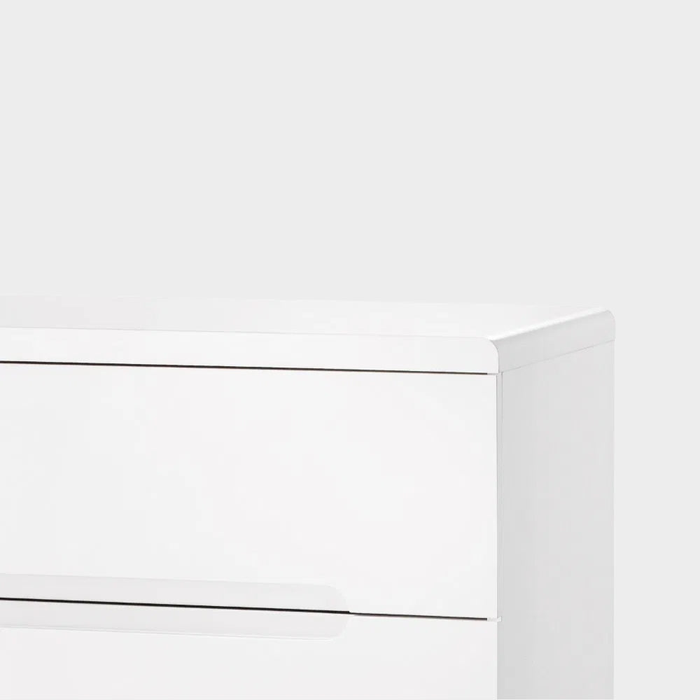 Manhattan Bedside 2 Drawer High Gloss White