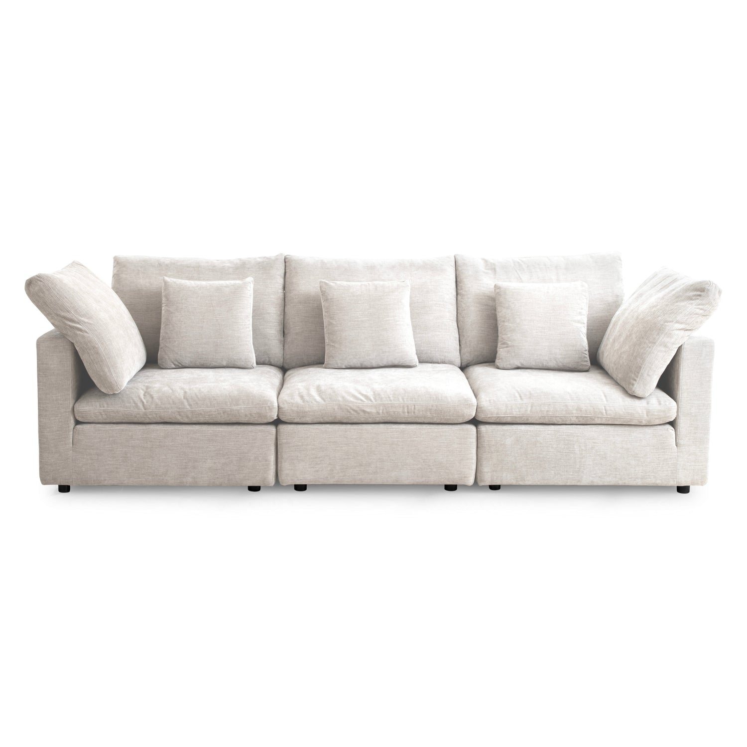 Lotus Feather Sofa Beige Modular Corner