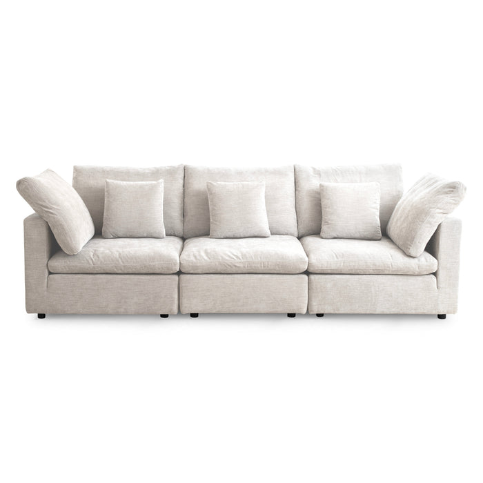 Lotus Feather Sofa Beige Modular Corner