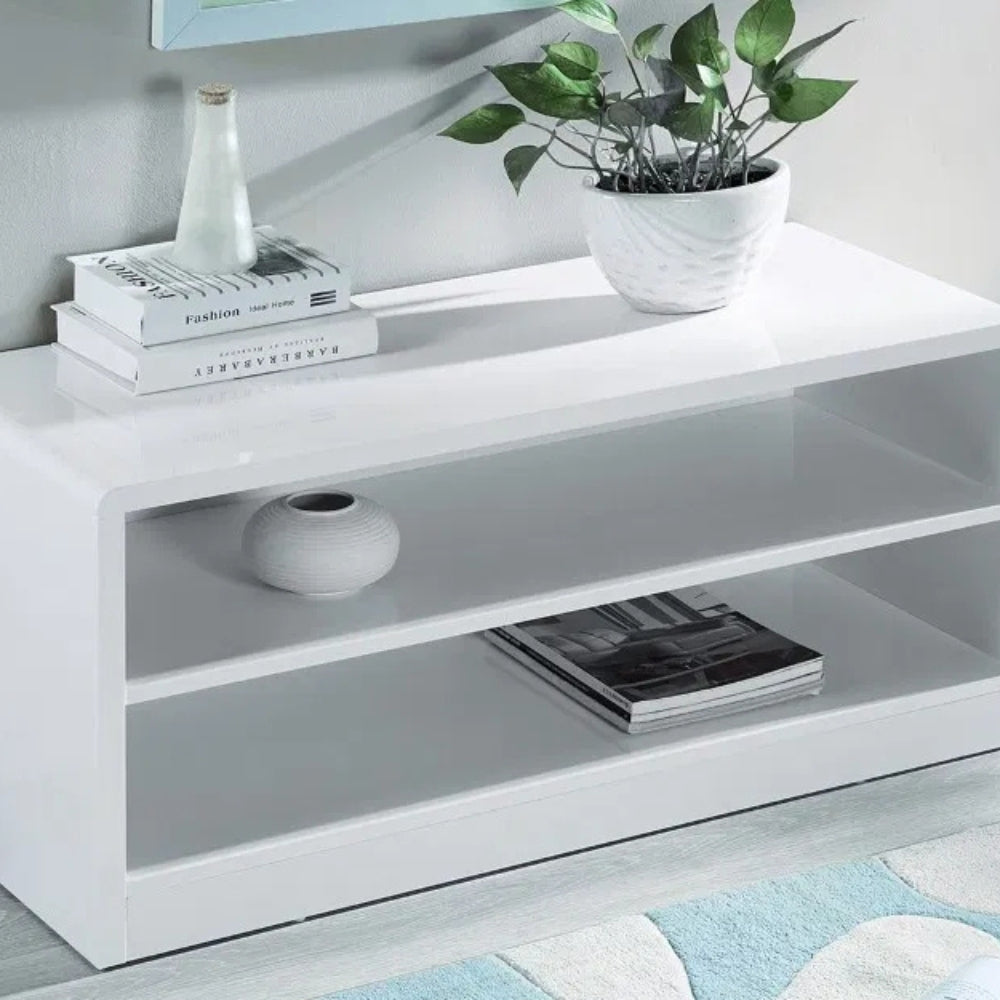 Manhattan Compact TV Unit High Gloss White